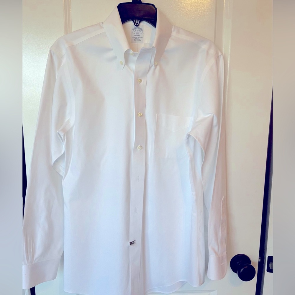 Brooks Brothers White Dress Shirt - Size 15-2/3